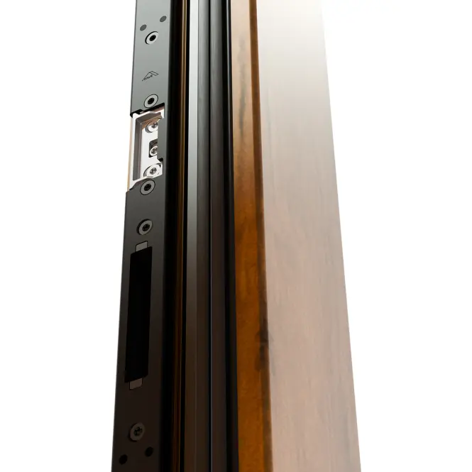 Dvere vchodové Asteria 90 L dub sonoma čierna inox/grafitové
