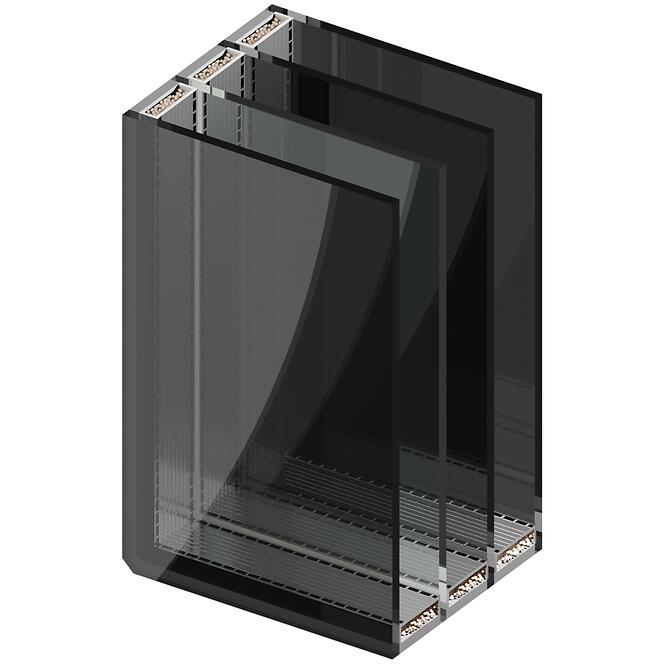 Dvere vchodové Asteria 90 L dub sonoma čierna inox/grafitové