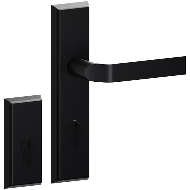 Dvere vchodové Asteria 90 P dub sonoma čierna inox/grafitové