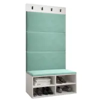 Predsieňový nábytok Miro biela/čierna panel mätový