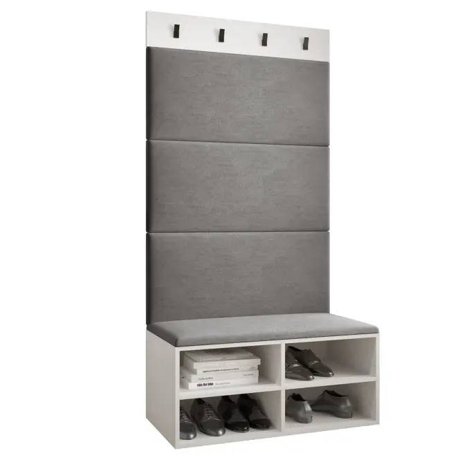 Predsieňový nábytok Miro biela panel sivý