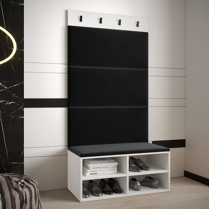 Predsieňový nábytok Miro biela panel čierna