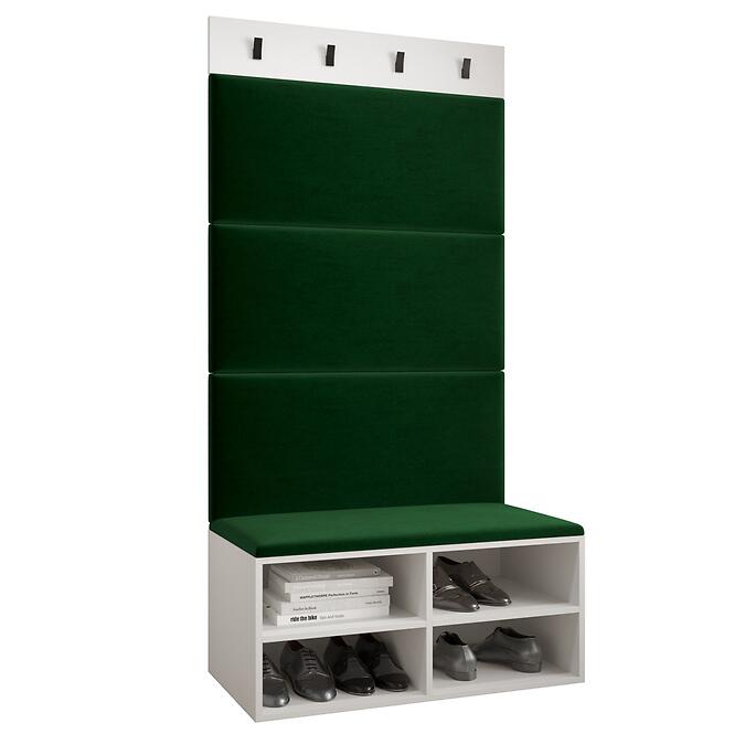 Predsieňový nábytok Miro biela panel zelená