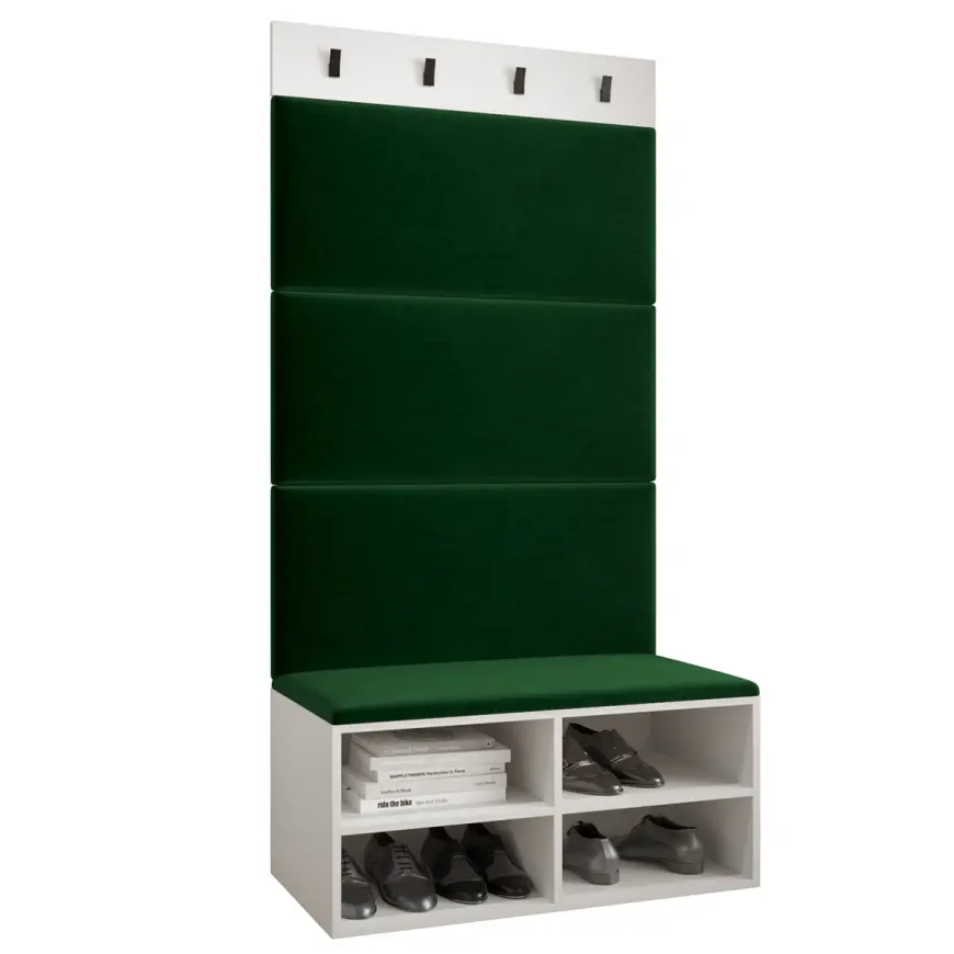 Predsieňový nábytok Miro biela panel zelená