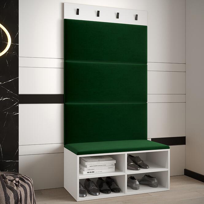 Predsieňový nábytok Miro biela panel zelená