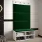 Predsieňový nábytok Miro biela panel zelená,3