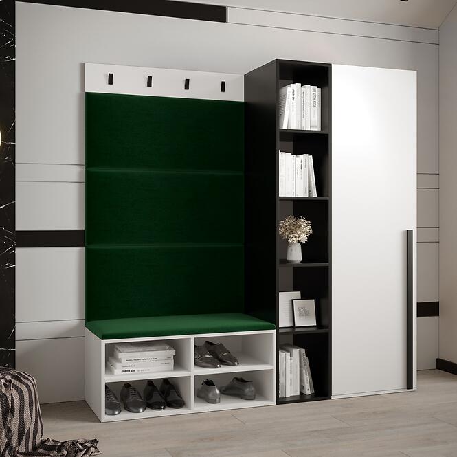 Predsieňový nábytok Miro biela panel zelená
