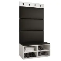 Predsieňový nábytok Miro biela panel čierna eco