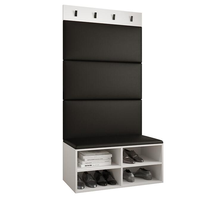 Predsieňový nábytok Miro biela panel čierna eco