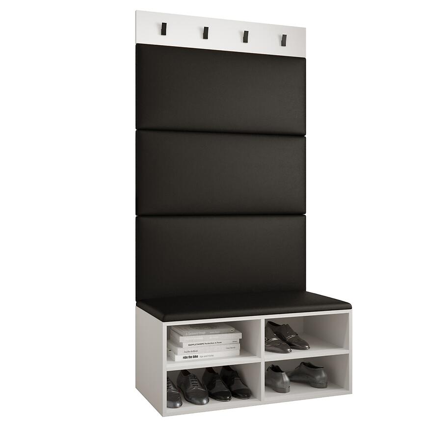 Predsieňový nábytok Miro biela panel čierna eco