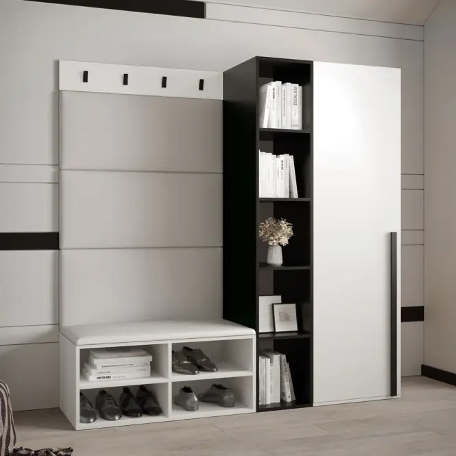 Predsieňový nábytok Miro biela panel biela eco,4