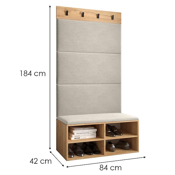 Predsieňový nábytok Miro dub craft panel béžová