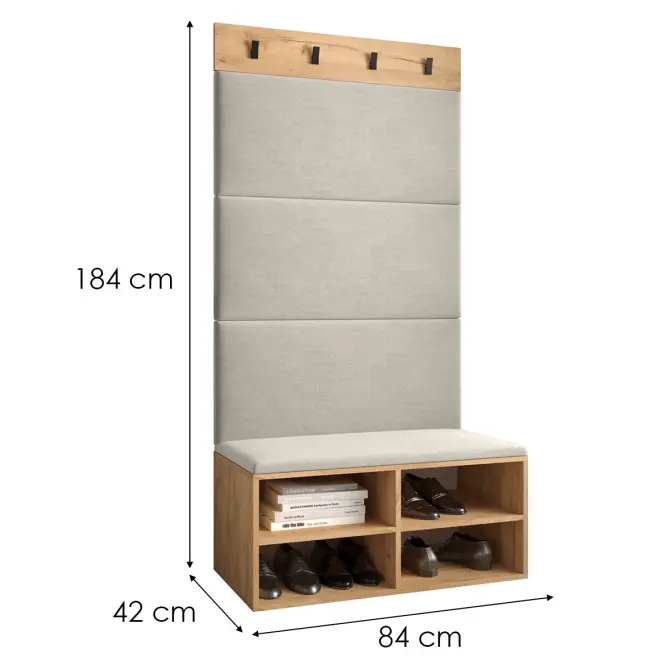 Predsieňový nábytok Miro dub craft panel béžová,2