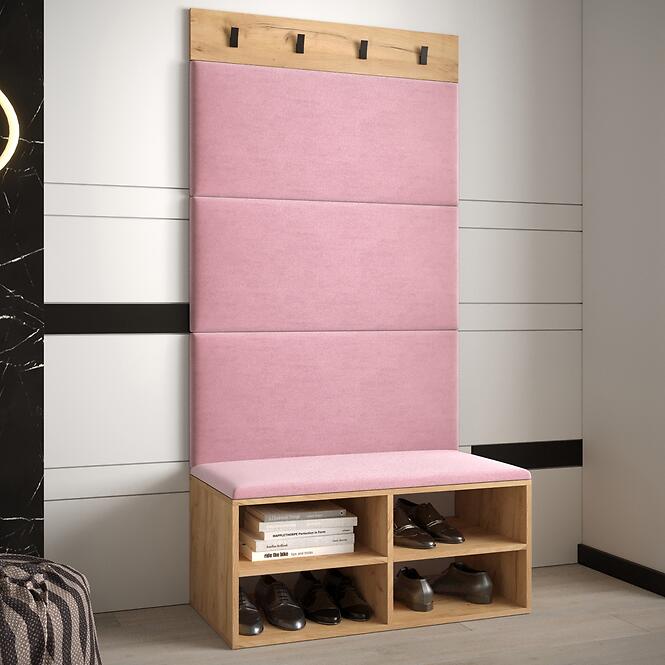 Predsieňový nábytok Miro dub craft panel ružový