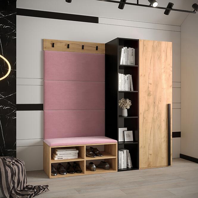 Predsieňový nábytok Miro dub craft panel ružový