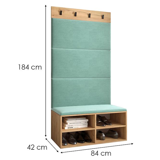 Predsieňový nábytok Miro dub craft panel mätový