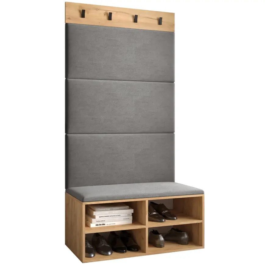 Predsieňový nábytok Miro dub craft panel sivý