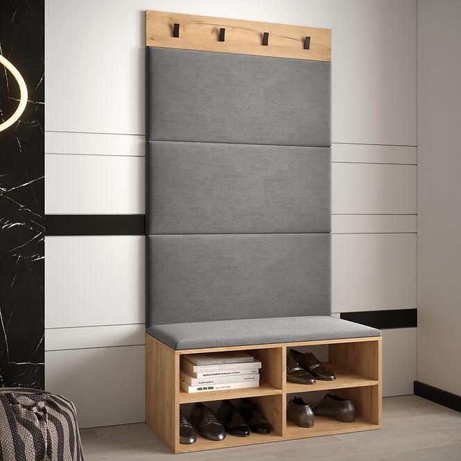 Predsieňový nábytok Miro dub craft panel sivý