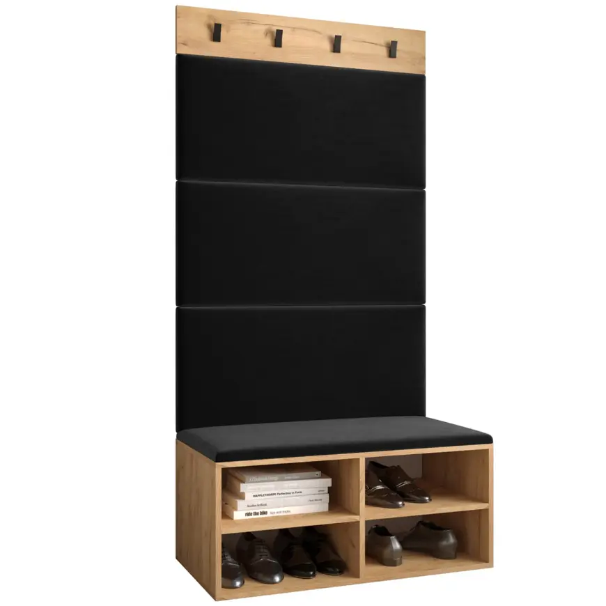 Predsieňový nábytok Miro dub craft panel čierna