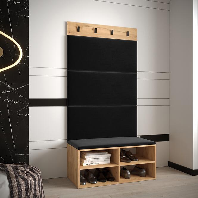 Predsieňový nábytok Miro dub craft panel čierna