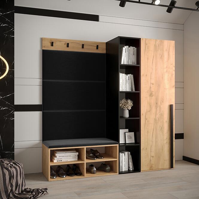 Predsieňový nábytok Miro dub craft panel čierna