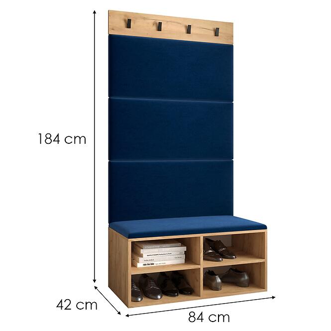 Predsieňový nábytok Miro dub craft panel modrá