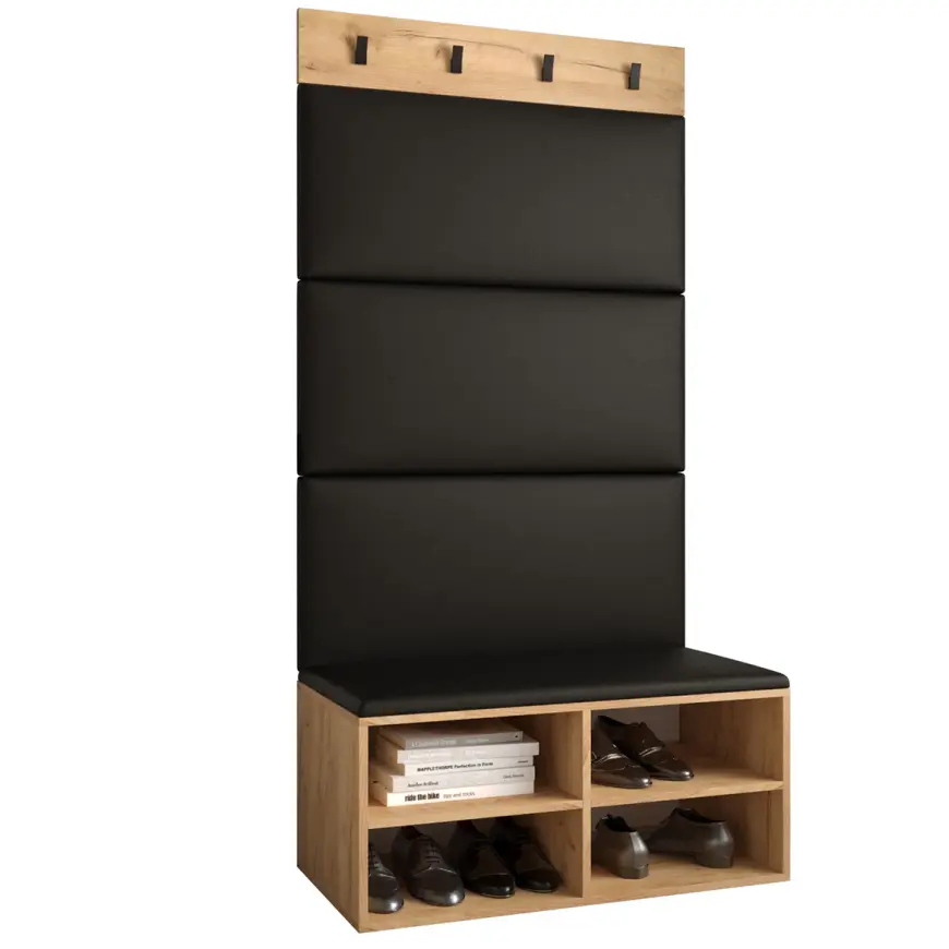 Predsieňový nábytok Miro dub craft panel čierna eco