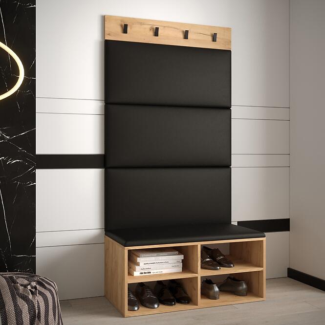 Predsieňový nábytok Miro dub craft panel čierna eco