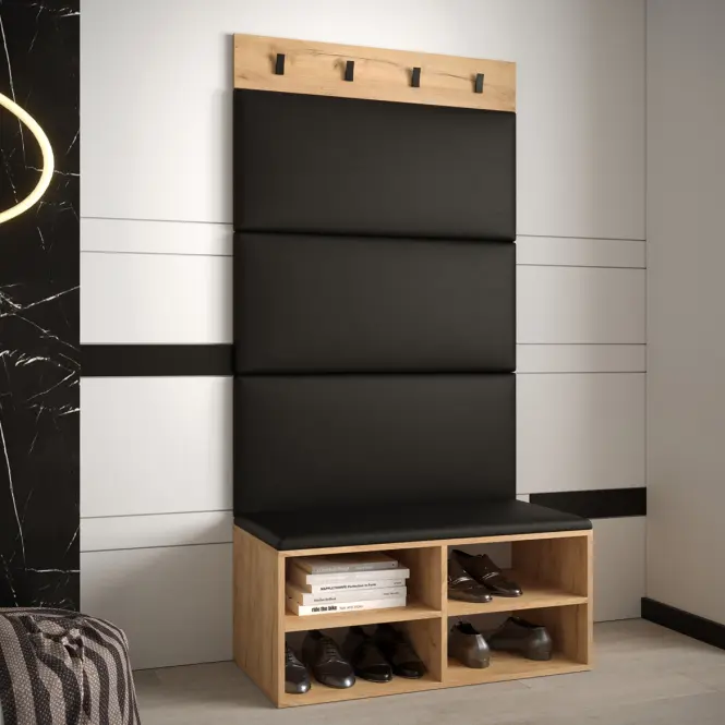 Predsieňový nábytok Miro dub craft panel čierna eco,3