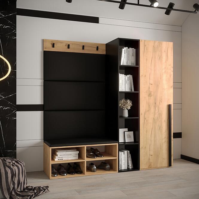 Predsieňový nábytok Miro dub craft panel čierna eco