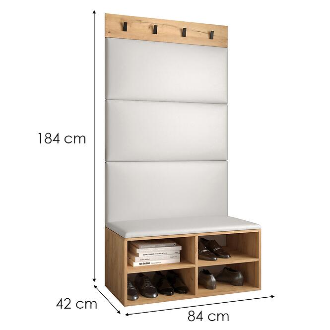 Predsieňový nábytok Miro dub craft panel biela