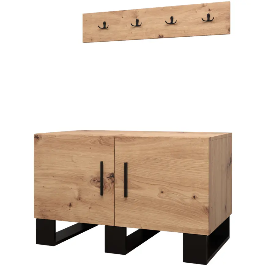 Predsieňový nábytok s vešiakom Artin dub artisan
