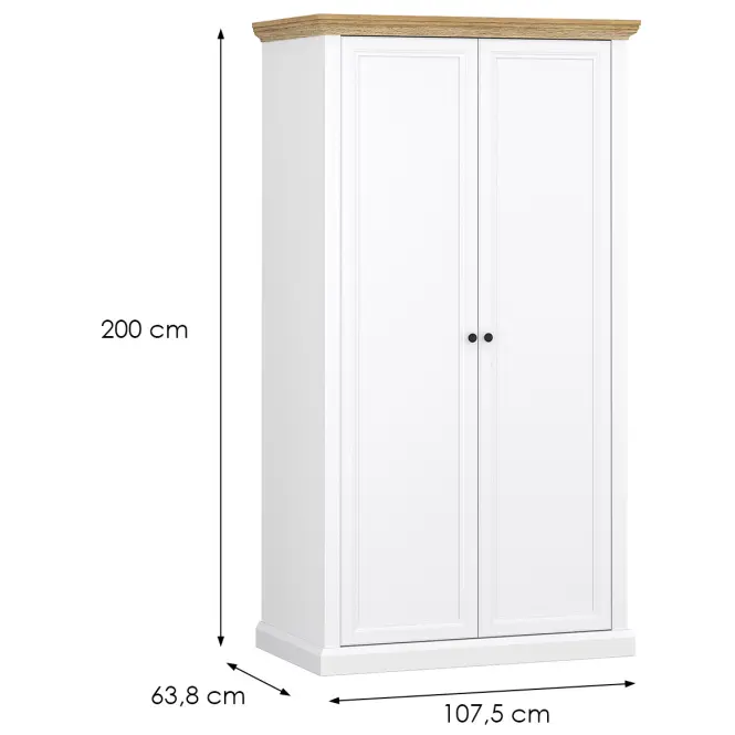 Skriňa Argyle F Biela Matná/Delanojasný,2