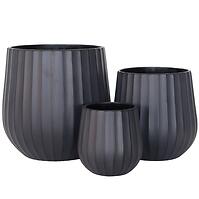 Kvetináč lc5067-3s /12x12x12/čierna