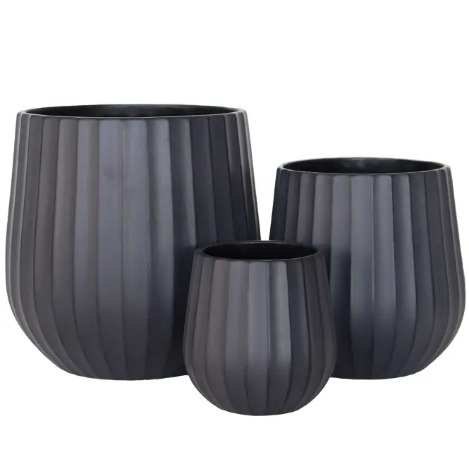 Kvetináč lc5067-3s /12x12x12/čierna