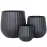 Kvetináč lc5067-3s /12x12x12/čierna