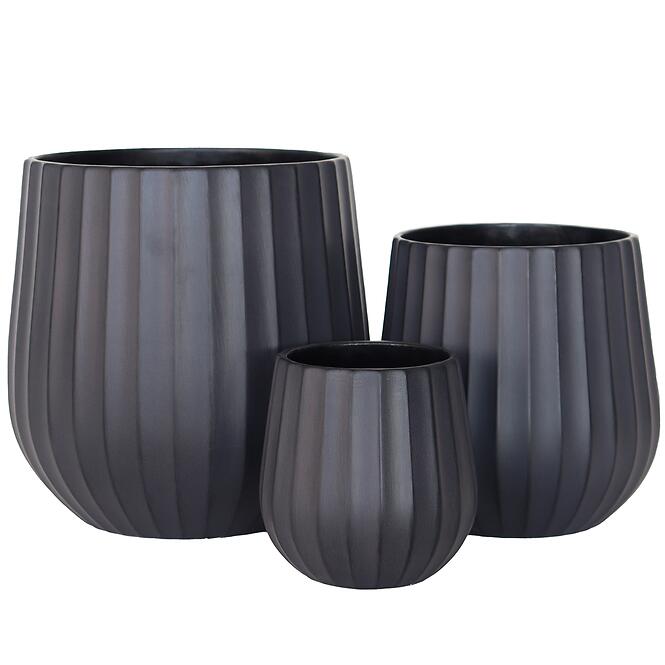 Kvetináč lc5067-3s /17x17x17/čierna