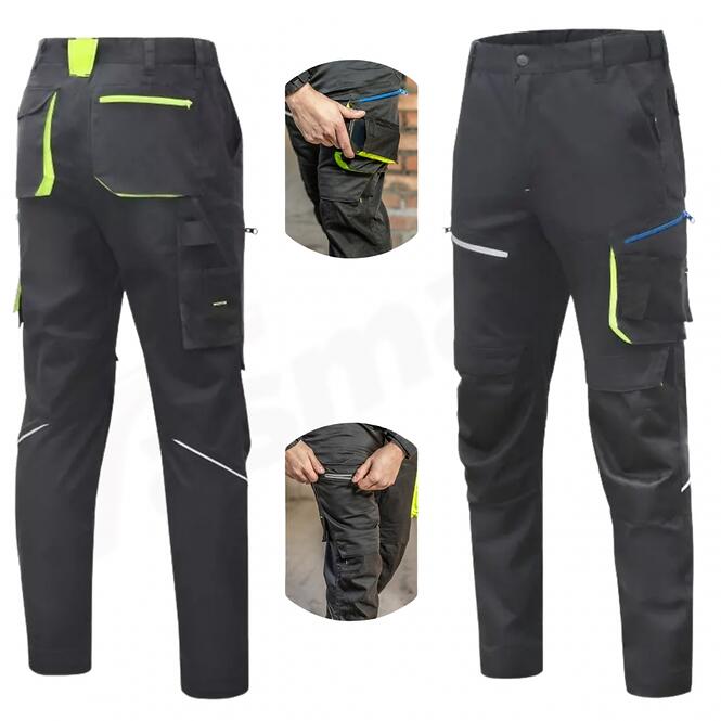 Čierne elastické pracovné nohavice Reetz 2XL