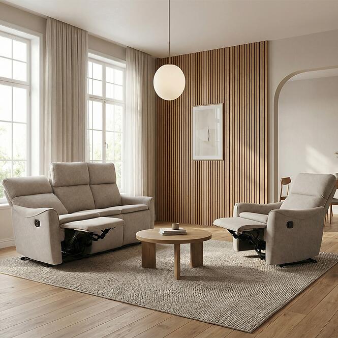 Sedačka s dvoma funkciami relax Belloro béžová,11