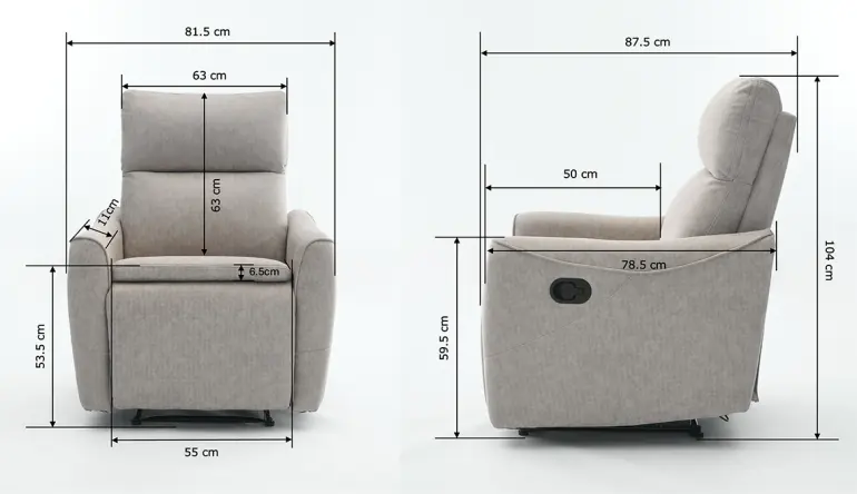 Relaxačné kreslo Belloro béžové,9