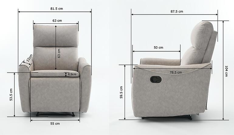 Relaxačné kreslo Belloro béžové,9