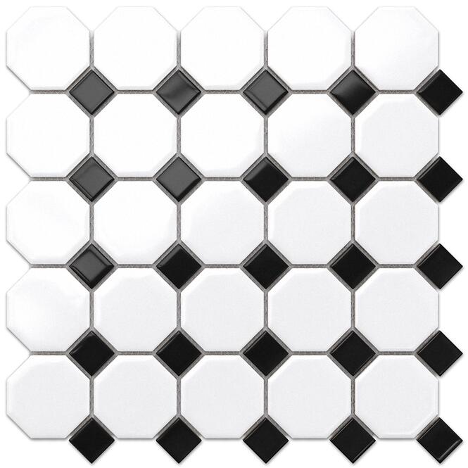 Mozaika Octagon White Classic Mat 29,3/29,3
