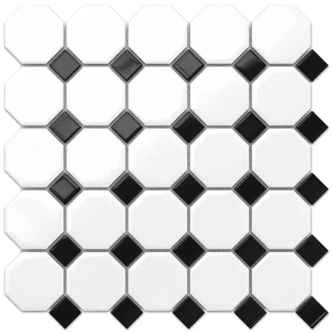 Mozaika Octagon White Classic Mat 29,3/29,3