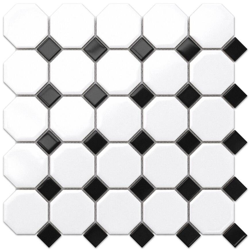 Mozaika Octagon White Classic Mat 29,3/29,3