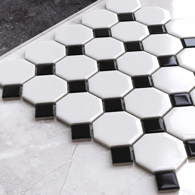 Mozaika Octagon White Classic Mat 29,3/29,3