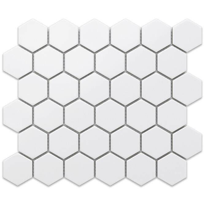 Mozaika hexagon White Mat Big 27,7/32,3