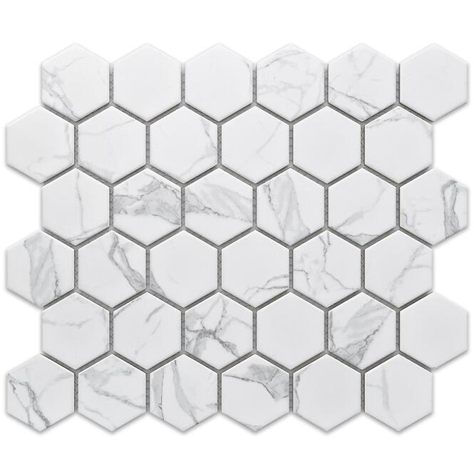 Mozaika hexagon Classic Carrara Mat 27,7/32,3