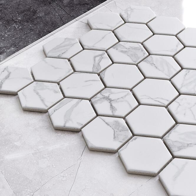 Mozaika hexagon Classic Carrara Mat 27,7/32,3