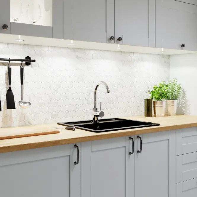 Mozaika hexagon Classic Carrara Mat 27,7/32,3