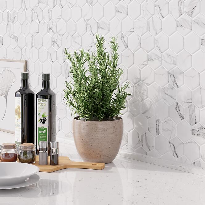 Mozaika hexagon Classic Carrara Mat 27,7/32,3,6